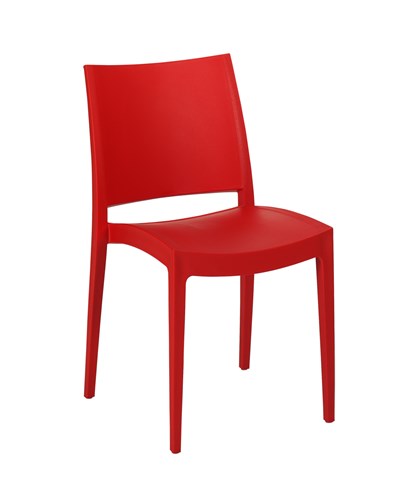Chaise rouge en polypro