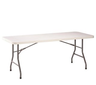 Table pliante blanche polypro