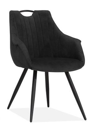 Chaise anthracite avec accoudoirs