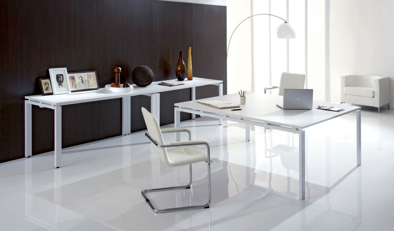 Bureau blanc pied arche