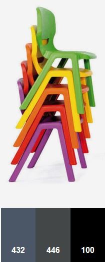 Chaise empilable en polypro