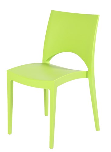 Chaise verte en polypro