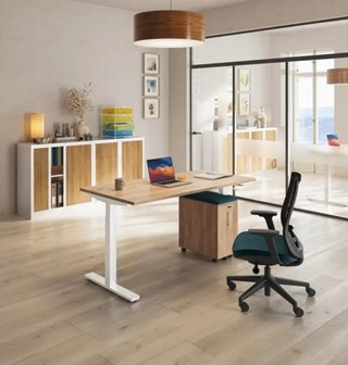 Bureau réglable avec manivelle