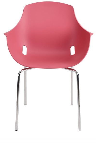 Chaise coque polypro en rose