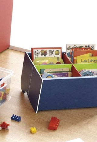 Bacv à livres en polystyrène en 4 coloris