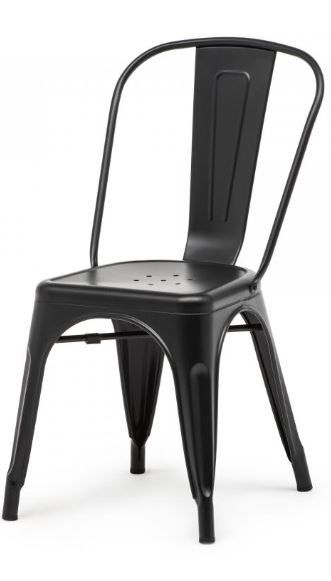 Chaise en acier noir