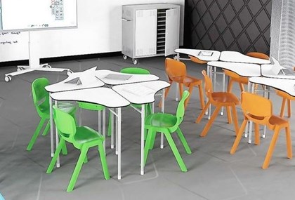Ensemble scolaire avec chaises polypropylène