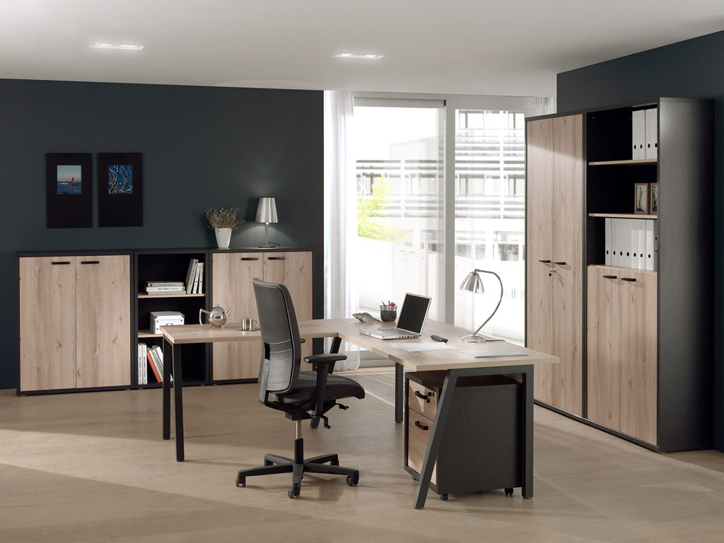 Bureau chêne anthracite
