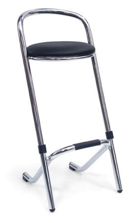 Tabouret haut métal et assise en skaï