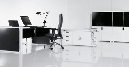 Bureau de Direction blanc et noir