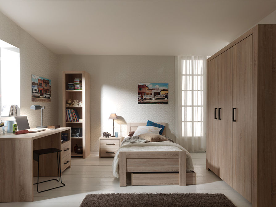 Chambre d'enfants chêne avec bureau