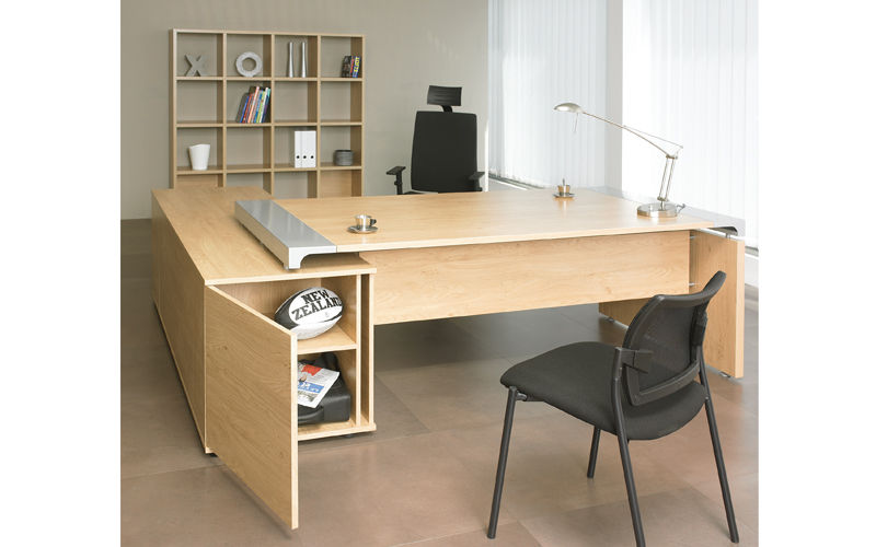 Bureau Direction avec crédence en chêne