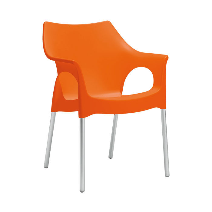 Fauteuil en polypro orange