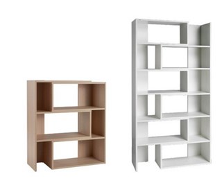 Bibliothèque extensible de 70 à 130 cm, ht 200 x P35 cm