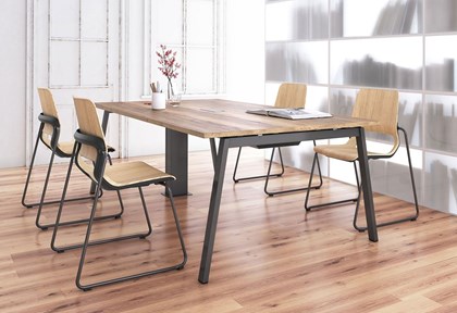 Table de réunion avec électrification en 12 coloris