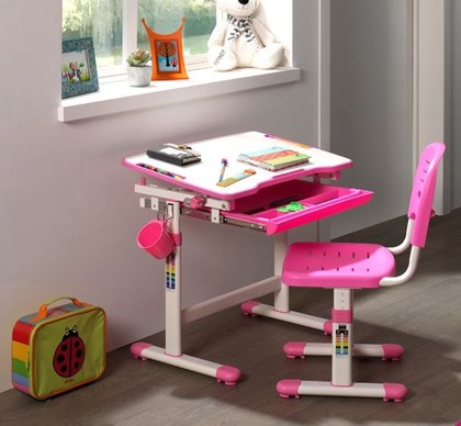 Bureau plateau inclinable et chaise réglable